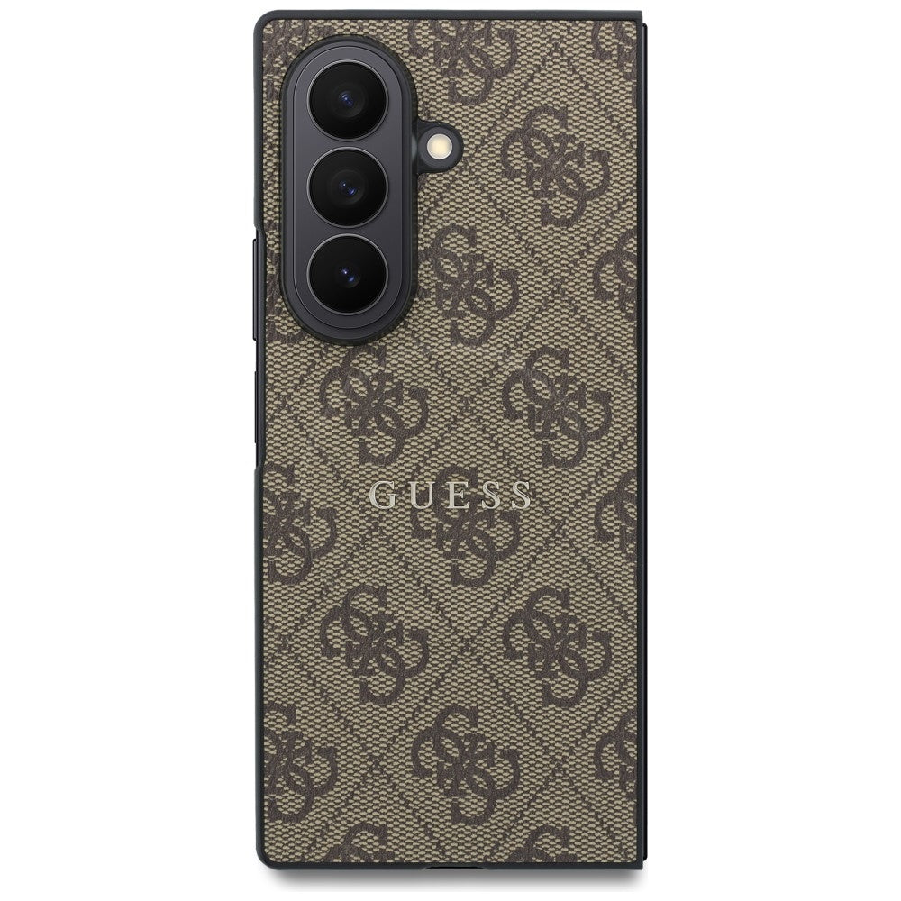 MagSafe Case for Samsung Galaxy Z Fold8 Ultra F976, Guess, 4G Leather Classic, Brown