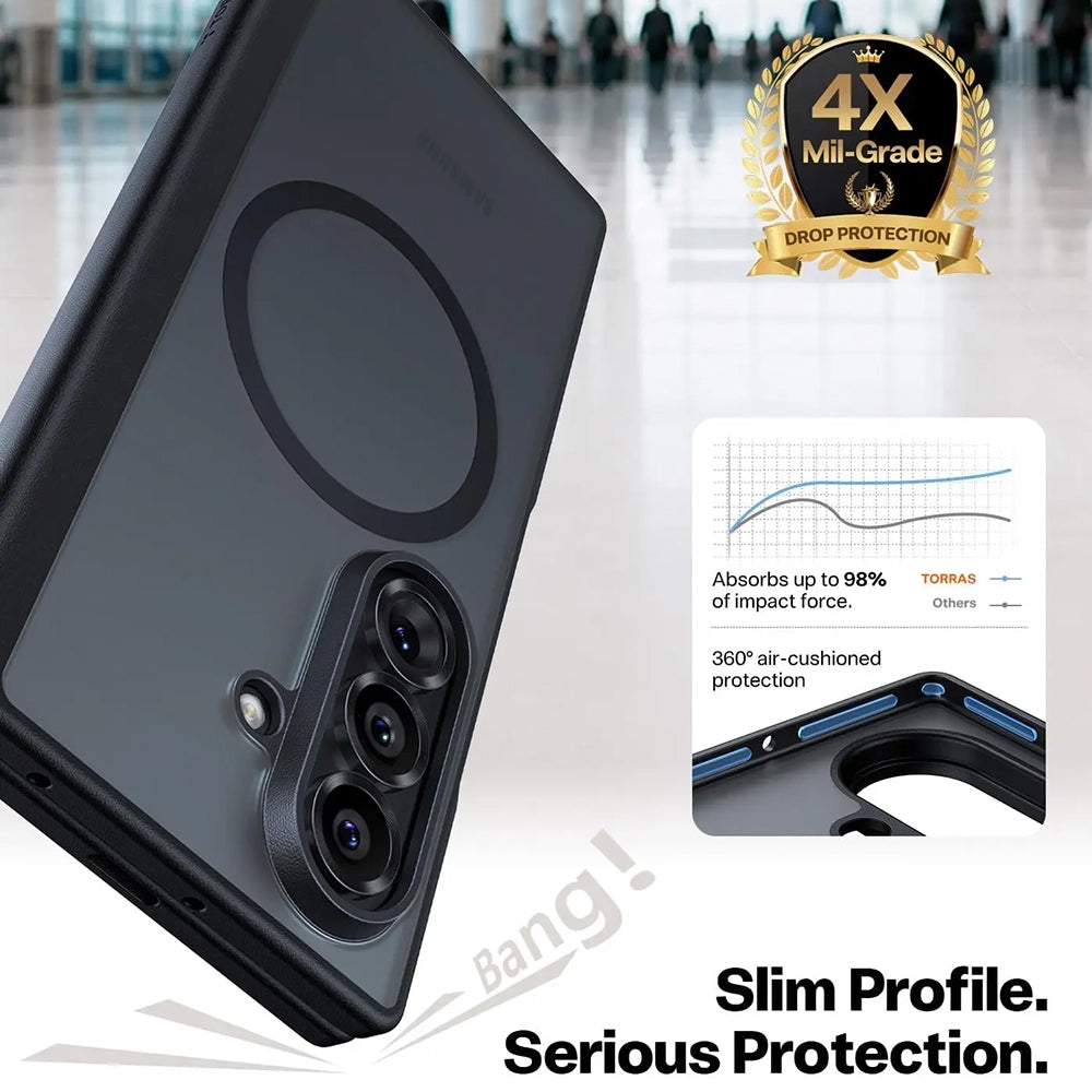 MagSafe Case for Samsung Galaxy Z Fold8 Ultra F976, Torras, Guardian, Black
