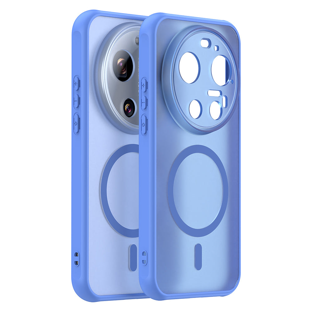 MagSafe Case for Xiaomi 17 Ultra, Techsuit, HaloFrost II, Blue