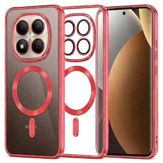 MagSafe Case for Xiaomi Poco M8 Pro / Redmi Note 15 Pro+ 5G, Techsuit, Luxury Crystal, Red