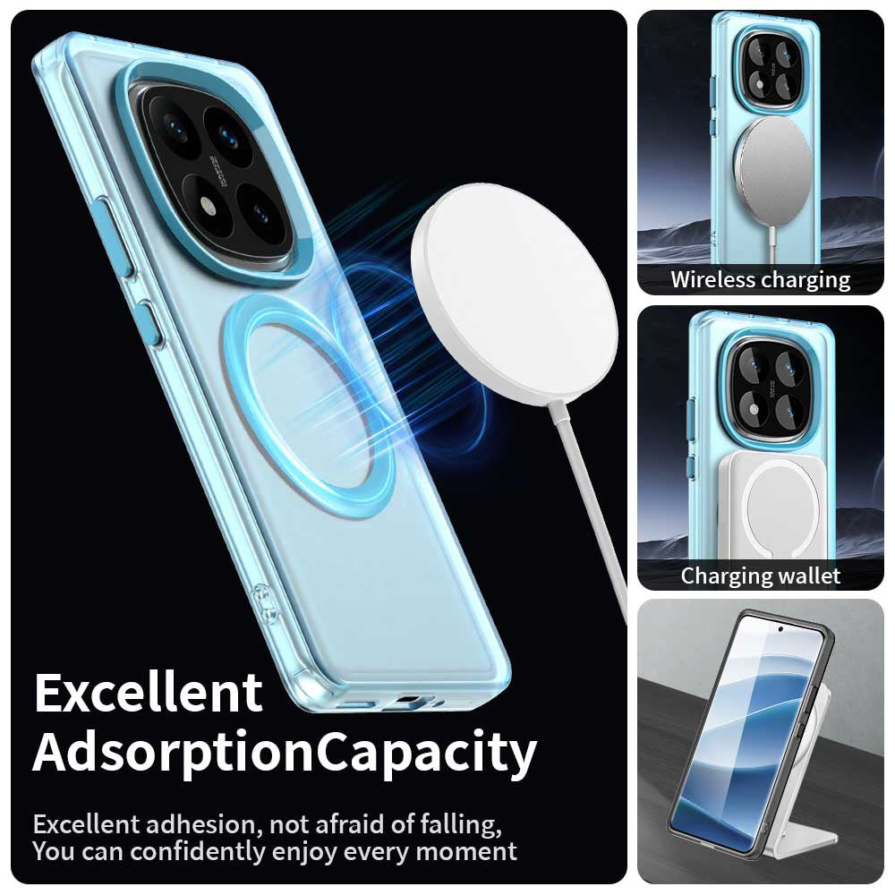MagSafe Case for Xiaomi Poco X7 / Redmi Note 14 Pro 5G, Techsuit, CandyCase, Blue