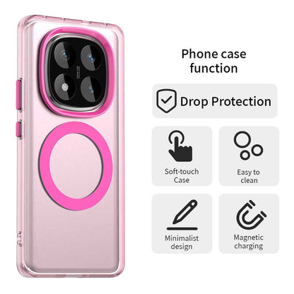 MagSafe Case for Xiaomi Poco X7 / Redmi Note 14 Pro 5G, Techsuit, CandyCase, Pink