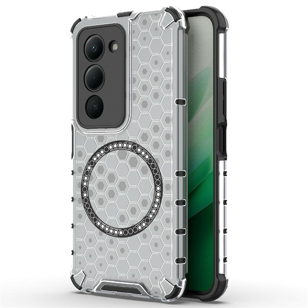 MagSafe Case for Xiaomi Redmi 15 5G / 15 4G, Techsuit, HoneyComb Shield, White