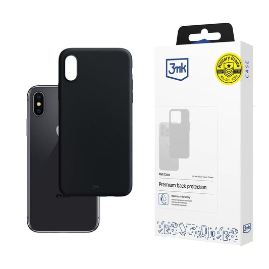 Case for Apple iPhone XS/X, 3MK, Matt, Black