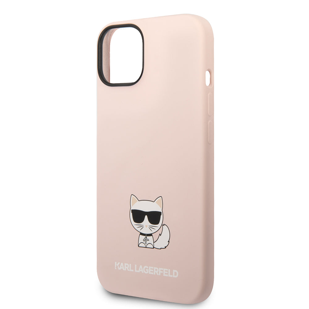 Case for Apple iPhone 14 Plus, Karl Lagerfeld, Silicone Body Choupette, Pink