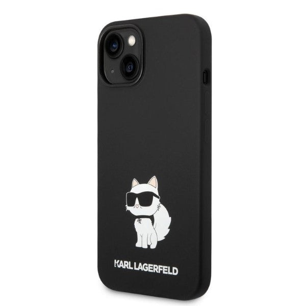 Case for Apple iPhone 14 Plus, Karl Lagerfeld, Silicone Choupette, Black