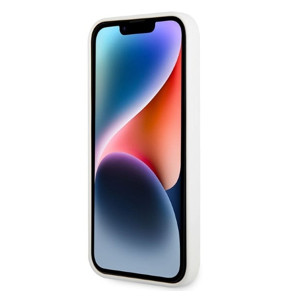 Case for Apple iPhone 14 Plus, Karl Lagerfeld, Ikonik Karl Silicone, White