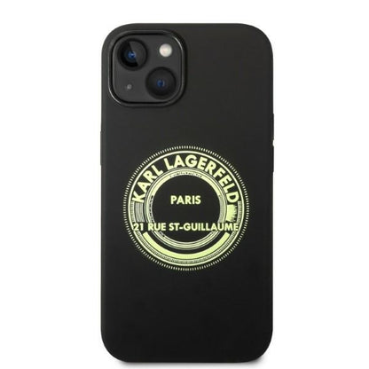 Case for Apple iPhone 14 Plus, Karl Lagerfeld, Silicone RSG, Black