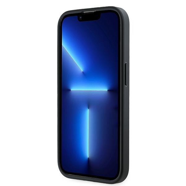 Case for Apple iPhone 14 Pro, Karl Lagerfeld, Diagonal Quilted Script, Black