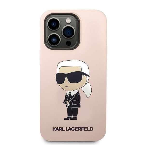 Case for Apple iPhone 14 Pro Max, Karl Lagerfeld, Silicone Ikonik NFT, Pink