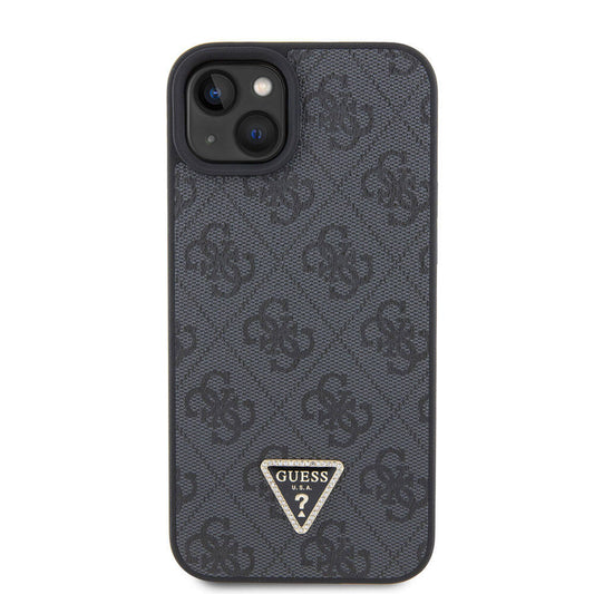 Case for Apple iPhone 15 / 14, Guess, Crossbody 4G Metal Logo, Black