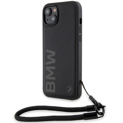 Case for Apple iPhone 15 Plus, BMW, Signature Wordmark Cord, Black