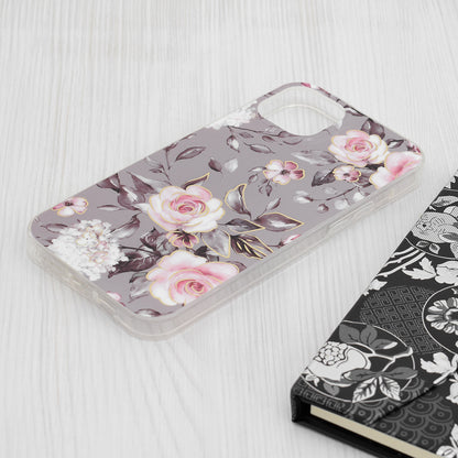 Case for Apple iPhone 15 Plus, Techsuit, Marble, Gray