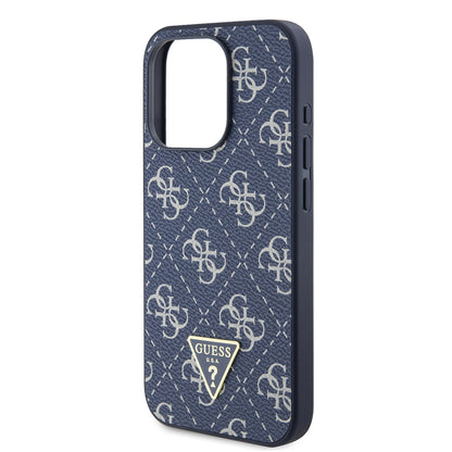 Case for Apple iPhone 15 Pro, Guess, 4G Triangle Logo, Blue