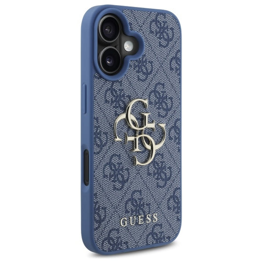 Case for Apple iPhone 16, Guess, 4G Big Logo, Blue