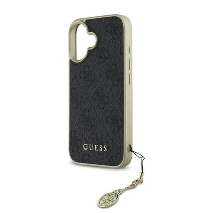 Case for Apple iPhone 16, Guess, 4G Charm, Black