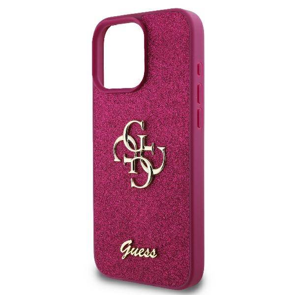 Case for Apple iPhone 16, Guess, Fixed Glitter Big 4G, Purple
