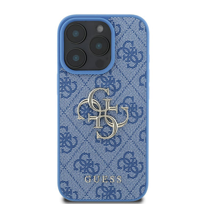 Case for Apple iPhone 16 Pro, Guess, 4G Big Logo, Blue
