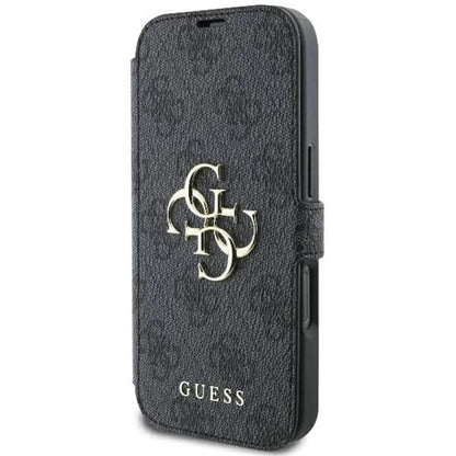 Case for Apple iPhone 16 Pro Max, Guess, 4G Book, Black