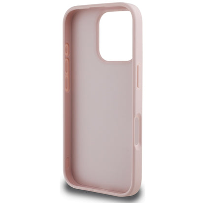 Case for Apple iPhone 16 Pro Max, Guess, Grained Big 4G Logo Small Classic Logo, Pink