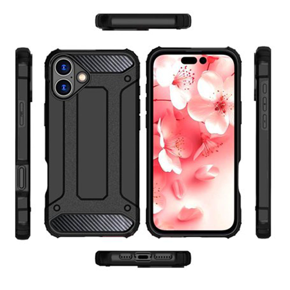 Case for Apple iPhone 16 Pro Max, Techsuit, Hybrid Armor, Black