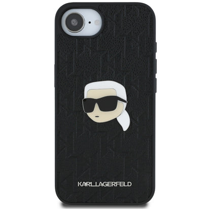 Case for Apple iPhone 16e, Karl Lagerfeld, Monogram Karl's Head, Black