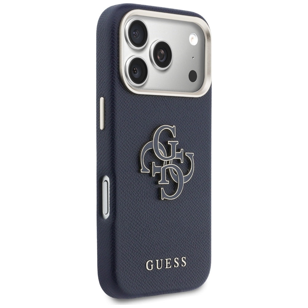 Case for Apple iPhone 17 Pro, Guess, Resin Logo, Blue