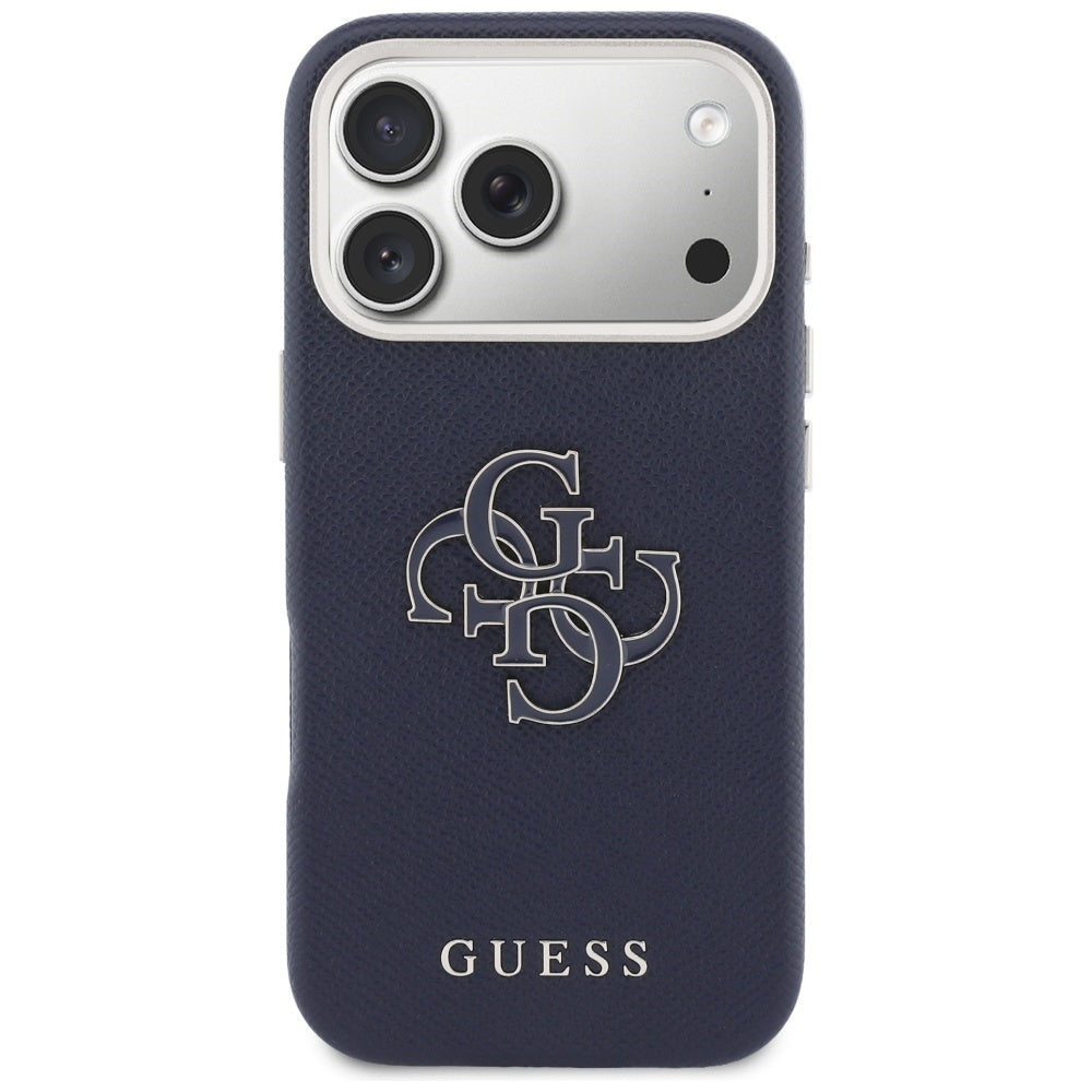 Case for Apple iPhone 17 Pro, Guess, Resin Logo, Blue
