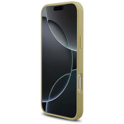 Case for Apple iPhone 17 Pro, Guess, Rhinestone Triangle Logo, Gold