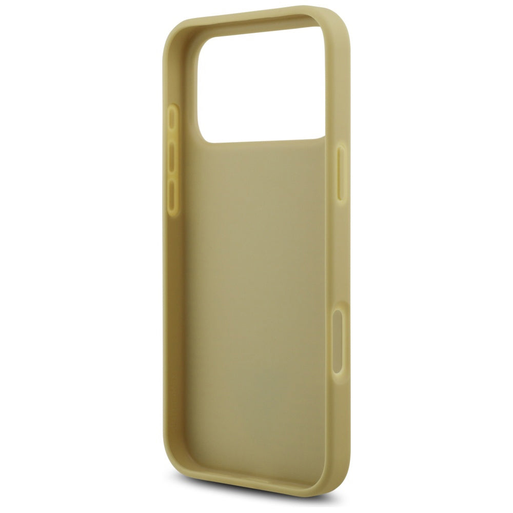 Case for Apple iPhone 17 Pro, Guess, Rhinestone Triangle Logo, Gold