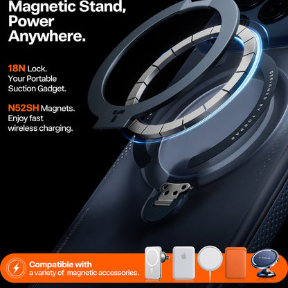 Case for Apple iPhone 17 Pro Max, Torras, Ostand Spin Air, Blue