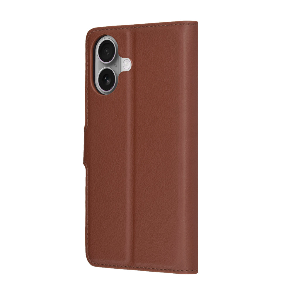 Case for Apple iPhone 17, Techsuit, Leather Folio, Brown