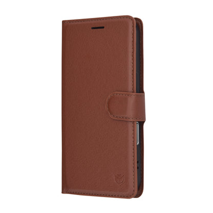Case for Apple iPhone 17, Techsuit, Leather Folio, Brown