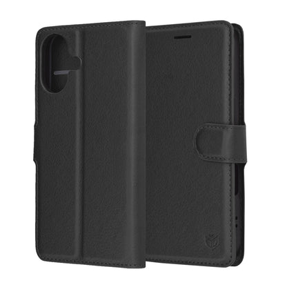 Case for Apple iPhone 17, Techsuit, Leather Folio, Black