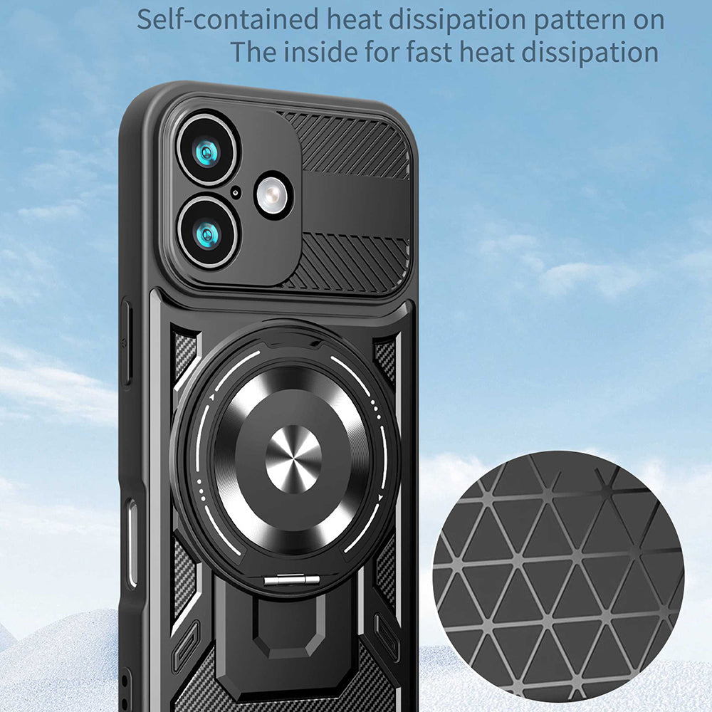 Case for Apple iPhone 17, Techsuit, RuggedCam, Black