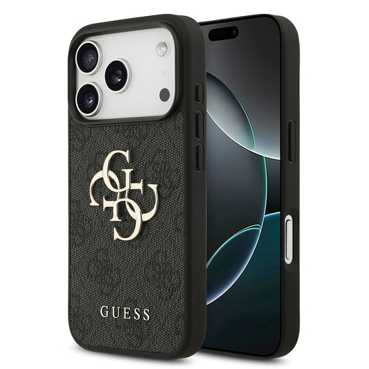 Case for Apple iPhone 18 Pro / 17 Pro, Guess, 4G Big Logo, Black