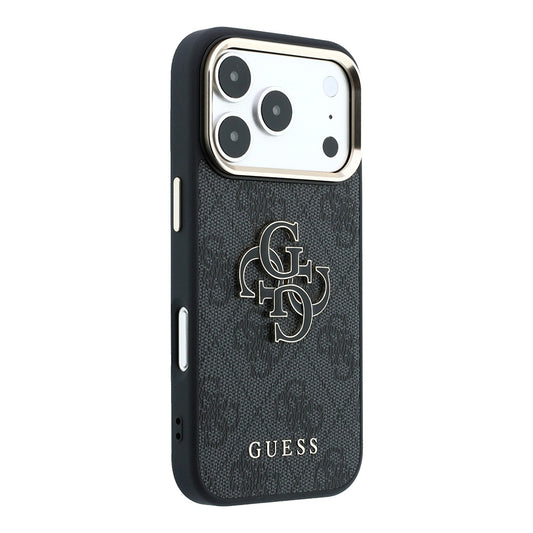 Case for Apple iPhone 18 Pro / 17 Pro, Guess, 4G Big Resin Logo, Black