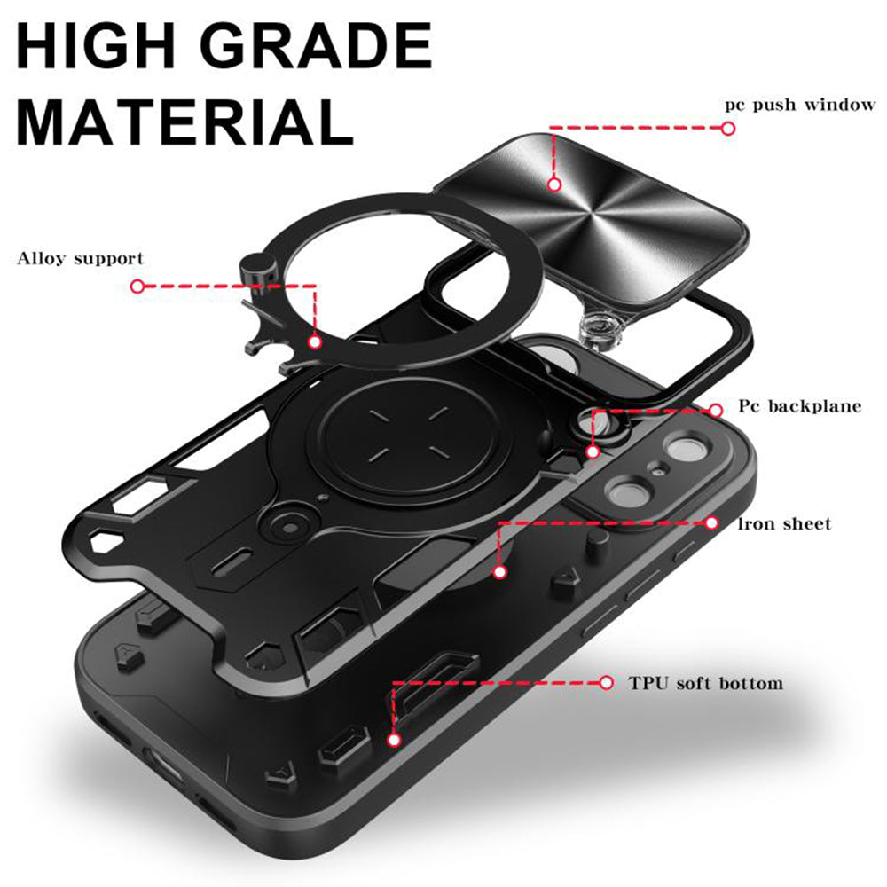 Case for Apple iPhone 18 Pro / 17 Pro, Techsuit, CamGuard Pro, Black