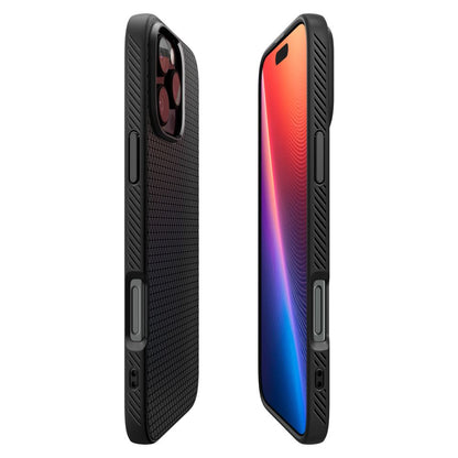 Case for Apple iPhone 16 Pro, Spigen, Liquid Air Matte, Black ACS08117