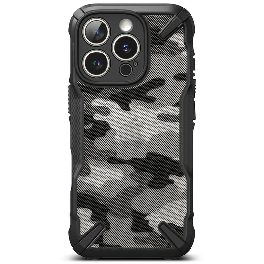 Case for Apple iPhone 16 Pro, Ringke, Fusion X Camo, Black 