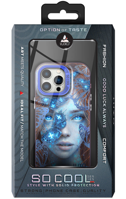 Case for Apple iPhone 14 Pro Max, LUXO So CooL, ArcadiA Butterfly Girl, Multicolor