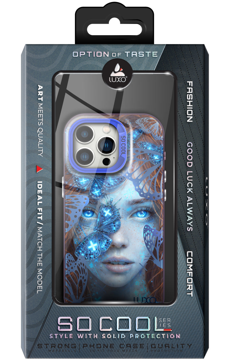 Case for Apple iPhone 15 Plus, LUXO So CooL, ArcadiA Butterfly Girl, Multicolor