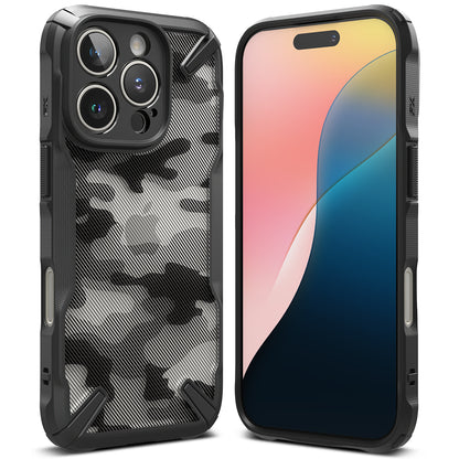 Case for Apple iPhone 16 Pro, Ringke, Fusion X Camo, Black