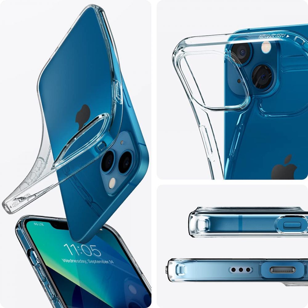 Case for Apple iPhone 13, Spigen, Liquid Crystal, Transparent