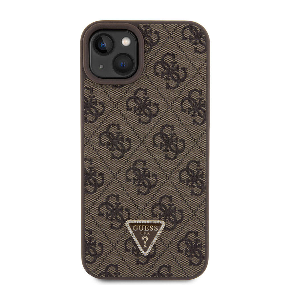 Case for Apple iPhone 15 Plus, Guess, Crossbody 4G Metal Logo, Brown, Resealed
