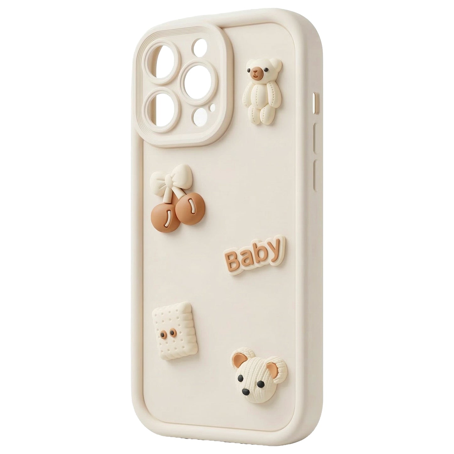 Case for Apple iPhone 17, OEM, Ultra Trendy 3D Bear, Beige