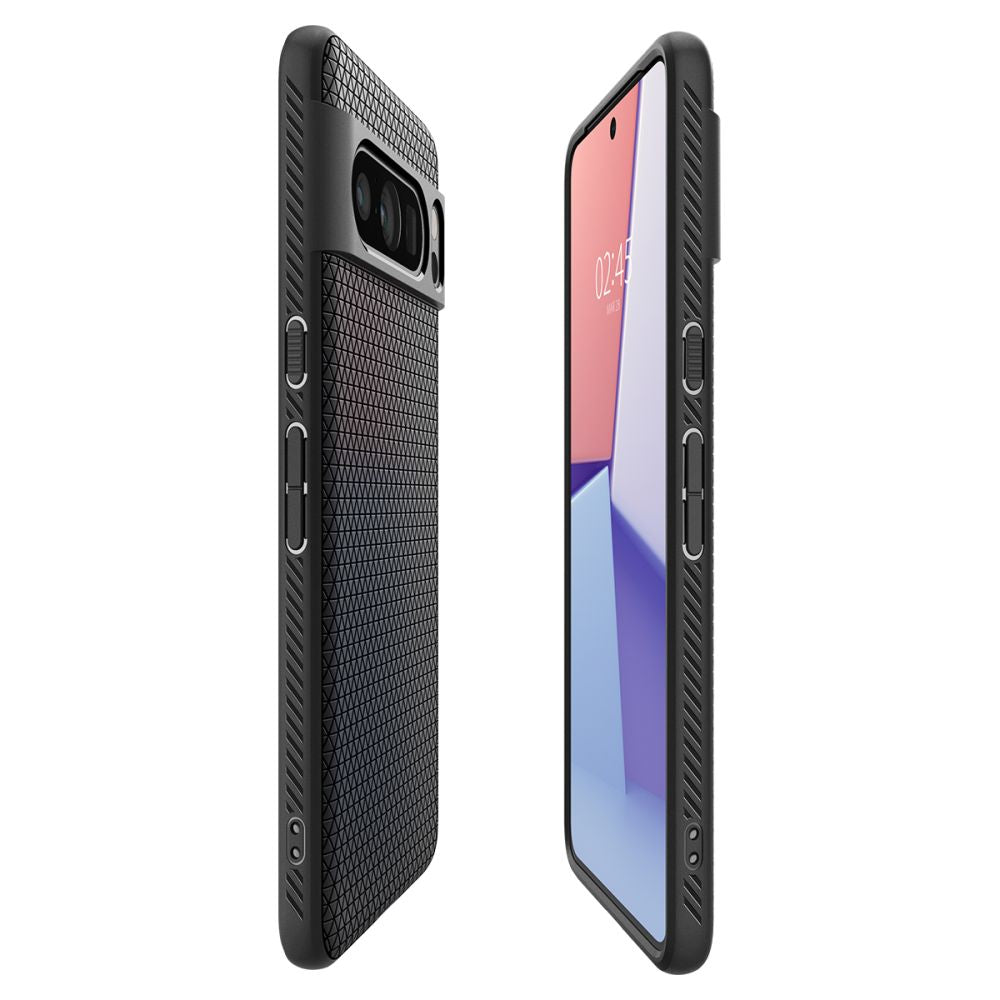 Case for Google Pixel 8 Pro, Spigen, Liquid Air Matte, Black ACS06311