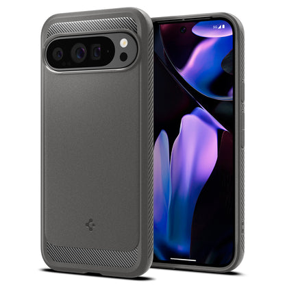 Case for Google Pixel 9 Pro XL, Spigen, Rugged Armor, Gray ACS07784