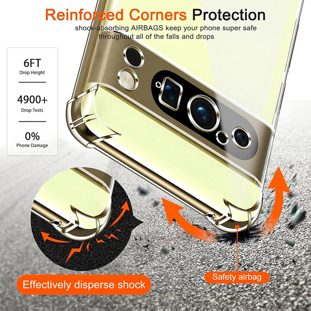 Case for Google Pixel 9 Pro XL, Techsuit, Shockproof Clear, Transparent