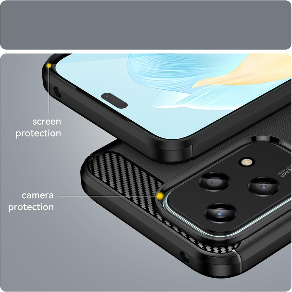 Case for Honor 200 Lite, Techsuit, Carbon, Black